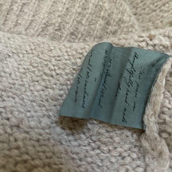 RAQUEL ALLEGRA DUSTY ROSE PINK EYE EMBROIDERED ALPACA CARDIGAN 1 OR S - Picture 13 of 13